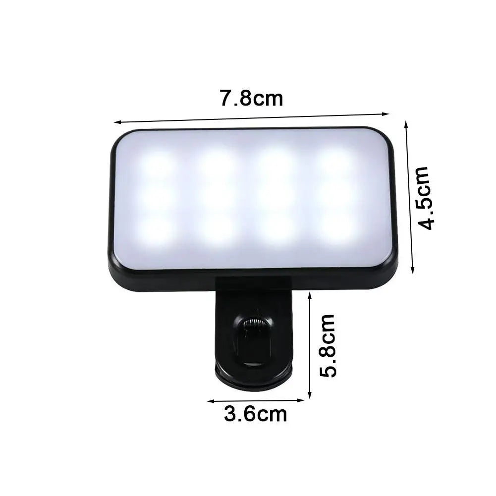 Pocket LED Selfie Light – Clip-On Ring Light for iPhone, Android & Tablets