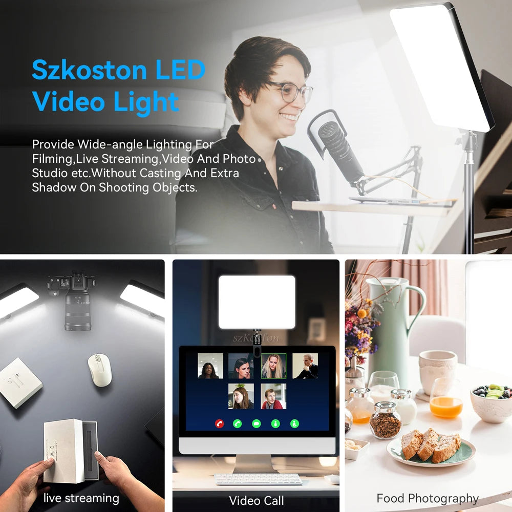 LED Video Panel Light - 8/12 Inch Photography Lighting