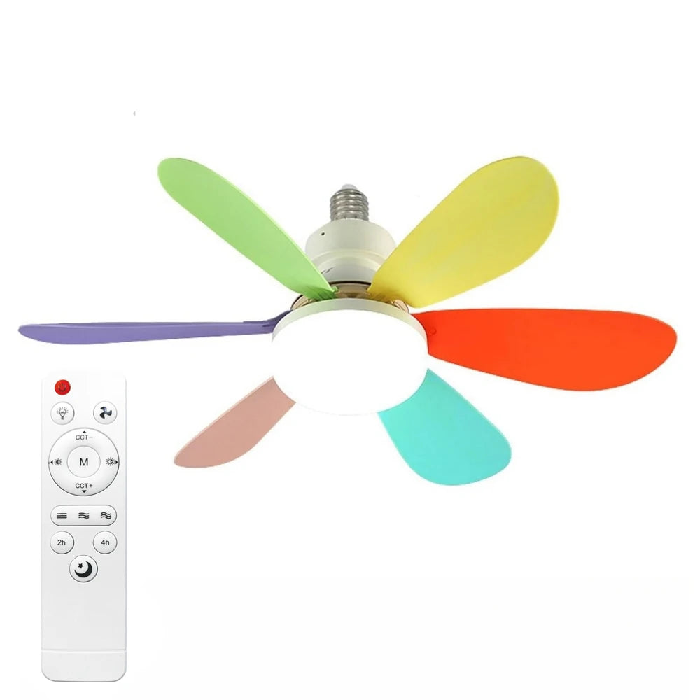 52cm LED Ceiling Fan with Light - 40W E27 Remote Control