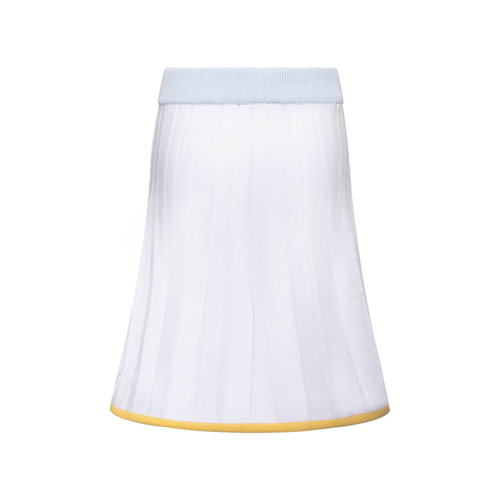 Girls Organic Cotton Tennis Skirt – A-Line Pleated, Elastic Waist | Sizes 2–12 Years