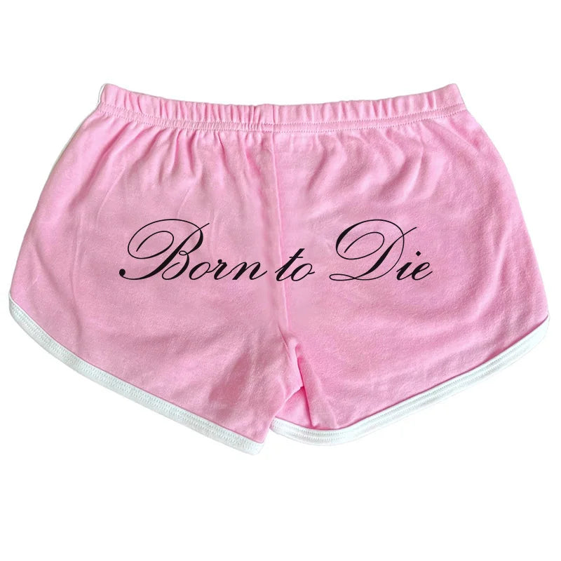 Grunge Gothic Y2K Shorts – Harajuku Letter Print Streetwear