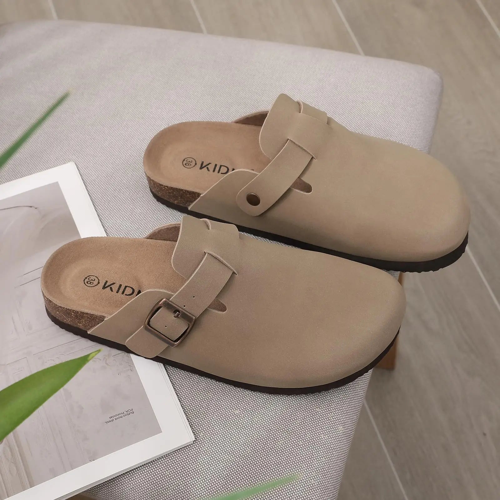 Comwarm Suede Mules - Cork Insole Clogs with Arch Support (Unisex)