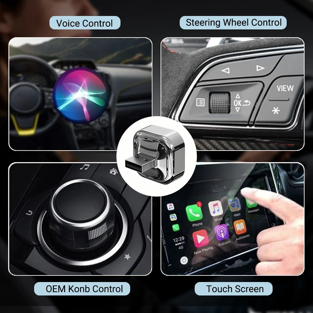 Wireless CarPlay & Android Auto Adapter – 2-in-1 Plug & Play Smart Box