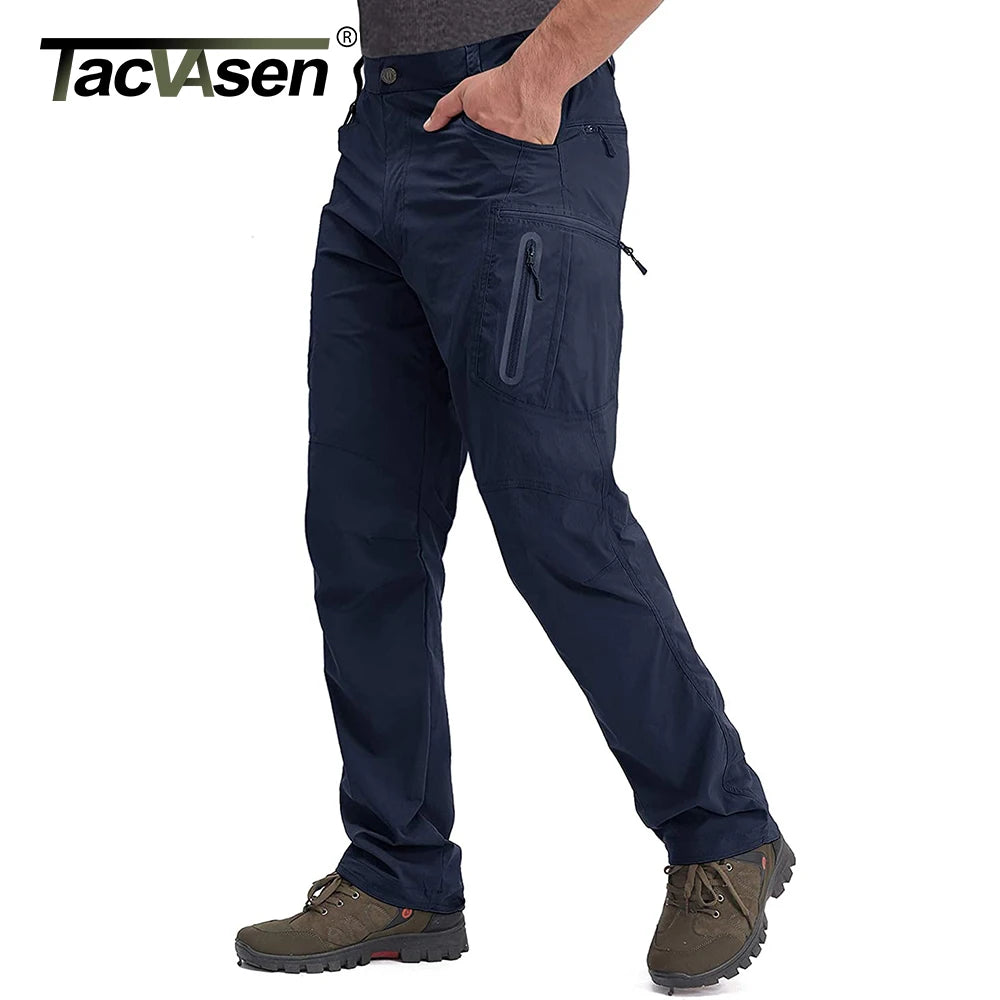 TACVASEN Men’s Quick-Dry Fishing & Hiking Cargo Pants – Lightweight Outdoor Trousers