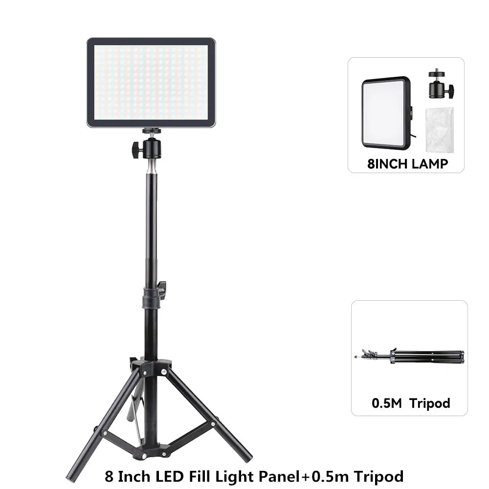 LED Video Panel Light - 8/12 Inch Photography Lighting
