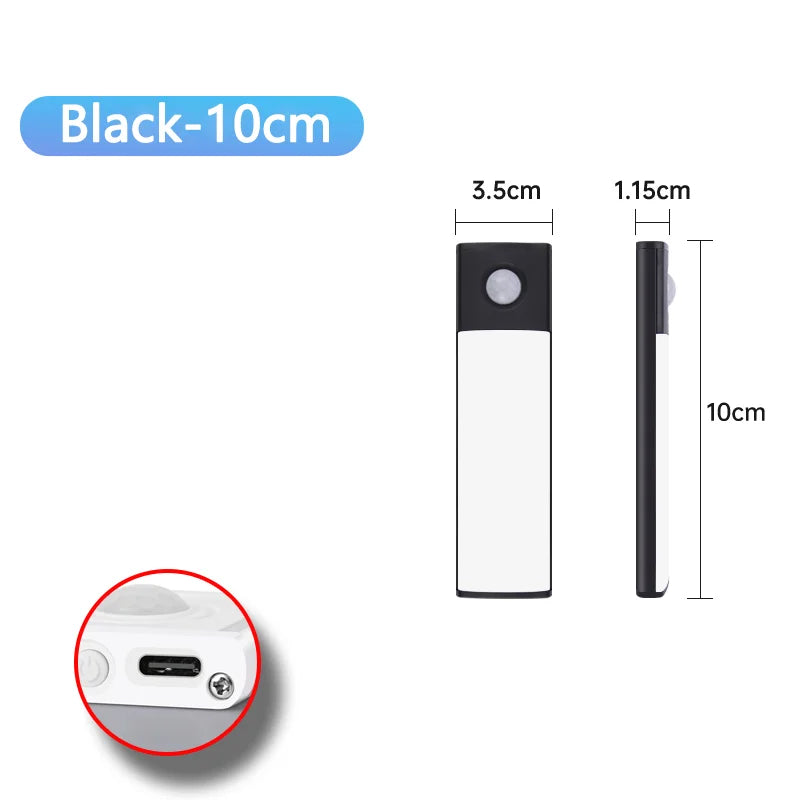 USB Rechargeable Motion Sensor LED Night Light – Under Cabinet, Closet & Wardrobe