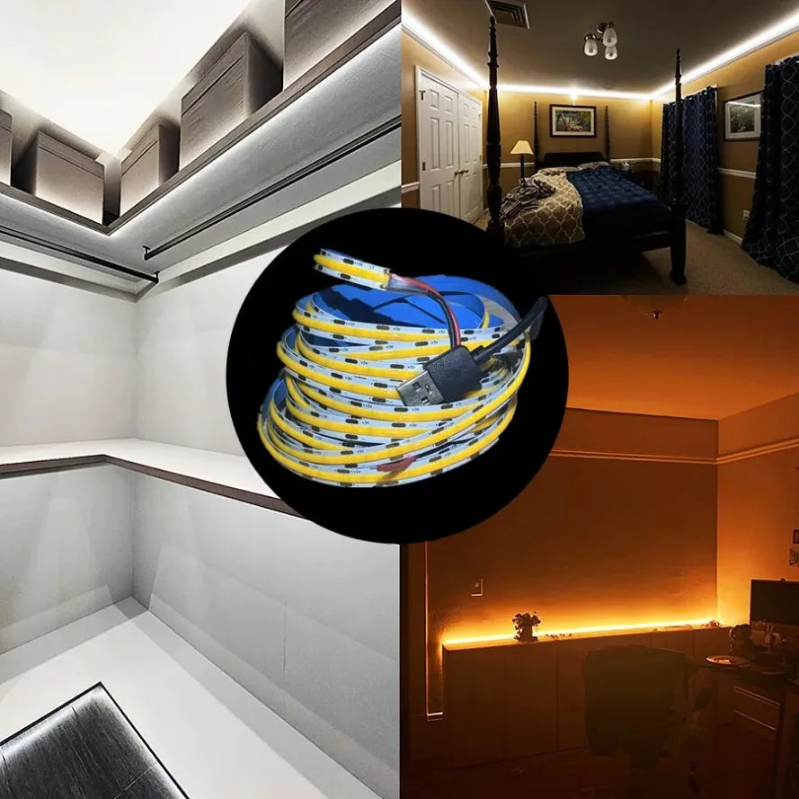 USB-Powered High-Density COB LED Light Strip