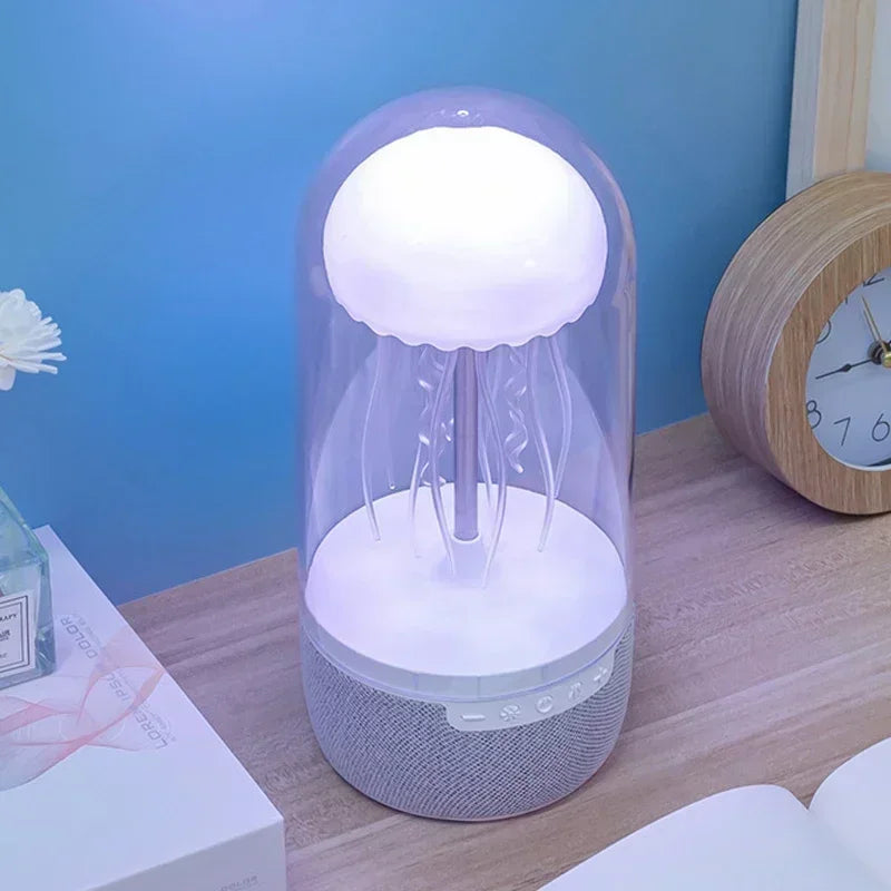 Jellyfish Lamp Bluetooth Speaker - Colorful LED Light & HiFi Stereo