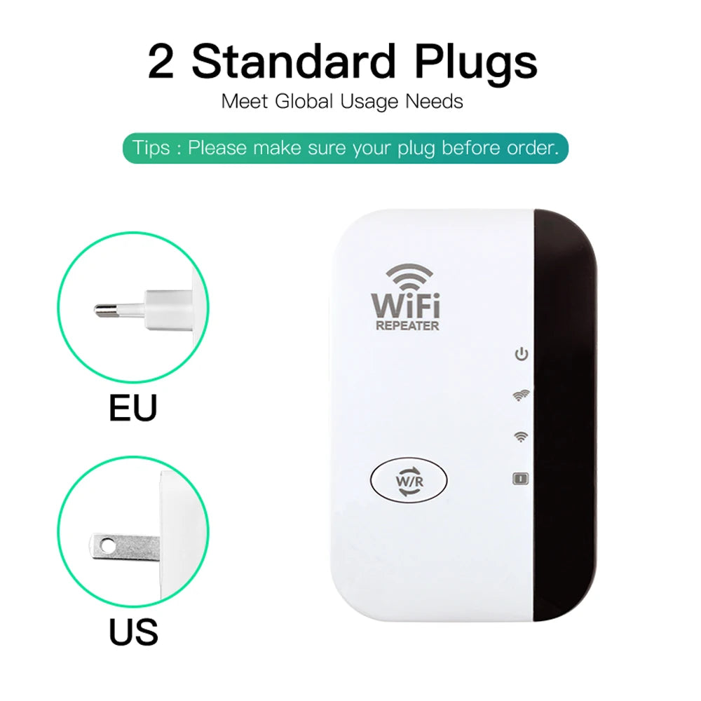 WiFi Range Extender 300Mbps – Wireless Signal Booster & Repeater
