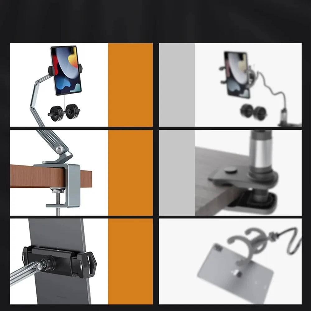 Adjustable Aluminum Tablet Stand for Desk & Bed (4-12.9")