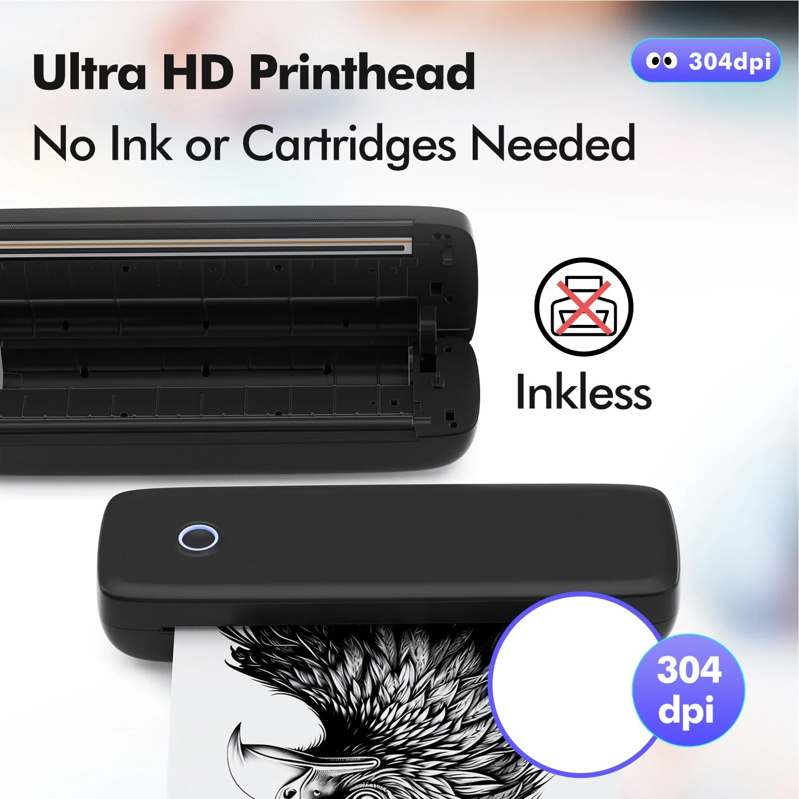 A4 Wireless Thermal Printer – Portable USB & WiFi Printer for Home & Office