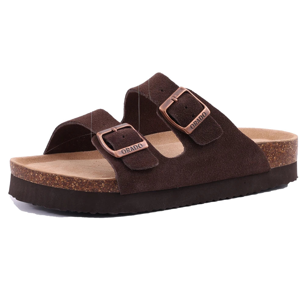 Comwarm Suede Mules - Cork Insole Clogs with Arch Support (Unisex)