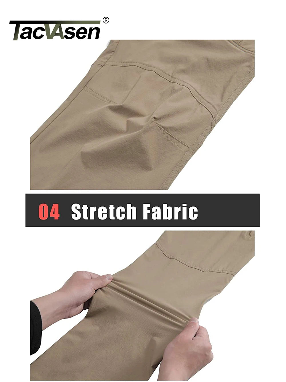 TACVASEN Men’s Quick-Dry Fishing & Hiking Cargo Pants – Lightweight Outdoor Trousers