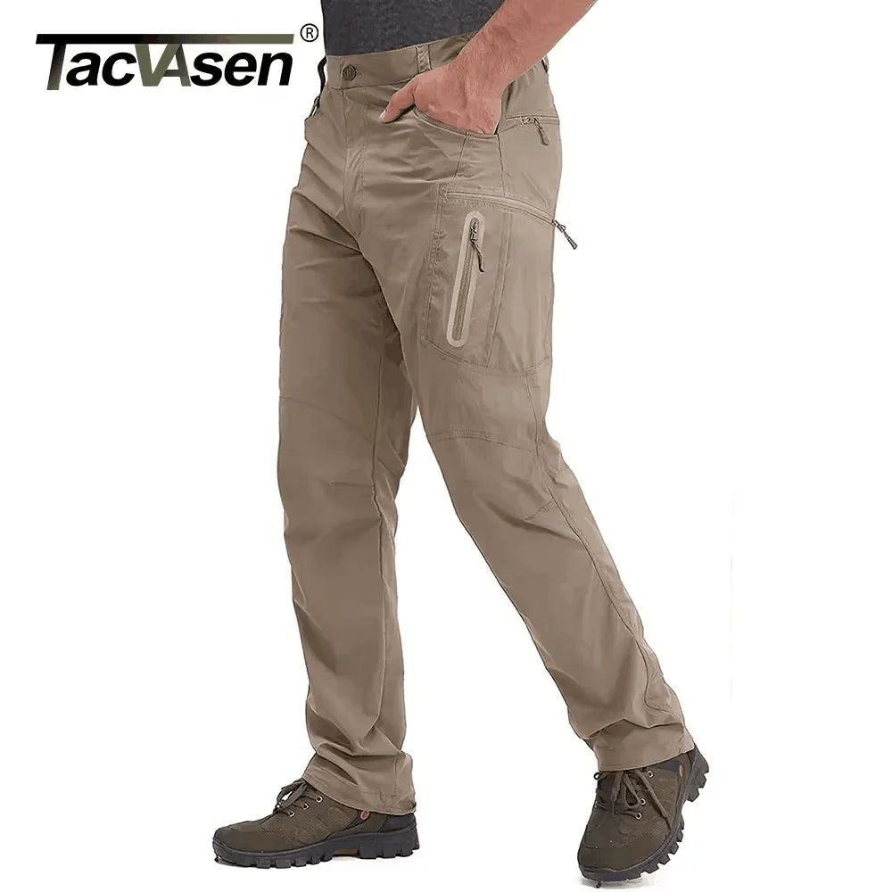 TACVASEN Men’s Quick-Dry Fishing & Hiking Cargo Pants – Lightweight Outdoor Trousers