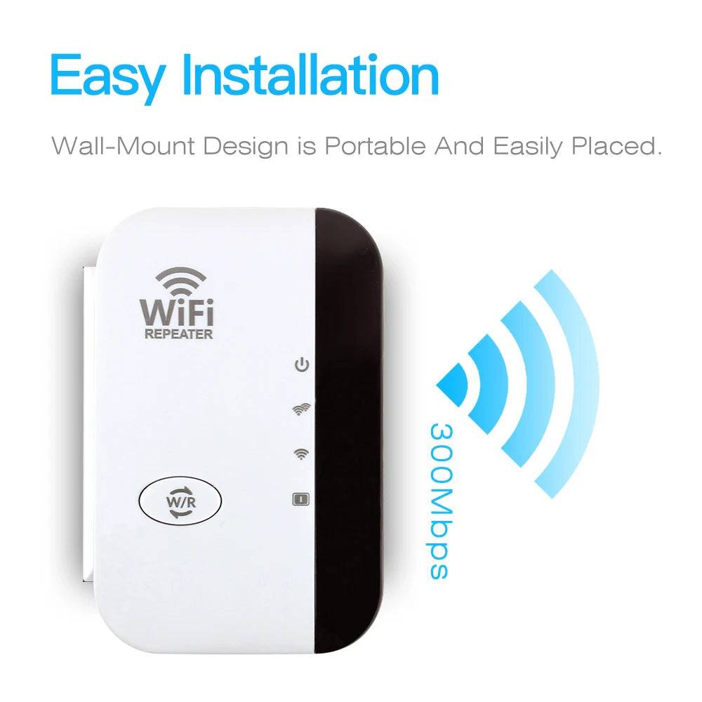 WiFi Range Extender 300Mbps – Wireless Signal Booster & Repeater