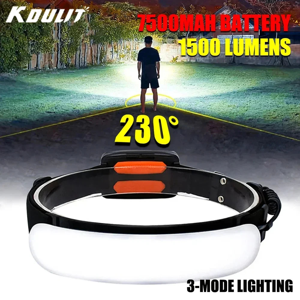 Rechargeable LED Headlamp - 1500LM Camping & Fishing Light