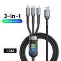 3-in-1 Luminous Fast Charging Cable - Universal
