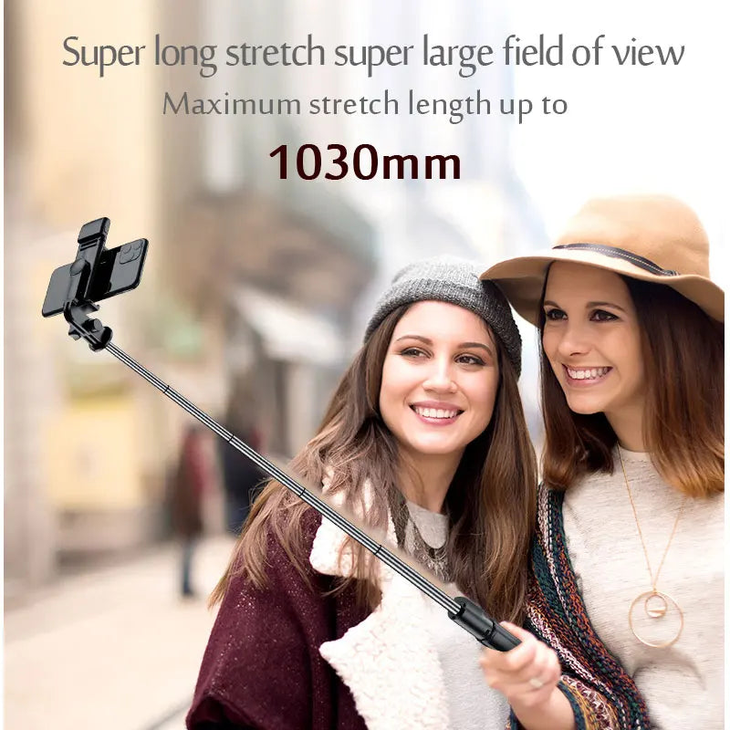 Bluetooth Selfie Stick with Tripod & LED Light - 103cm