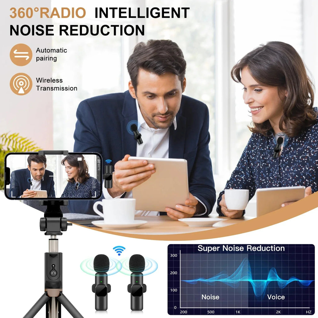 Wireless Lavalier Microphone – Clip-On Lav Mic for iPhone, Android & USB-C
