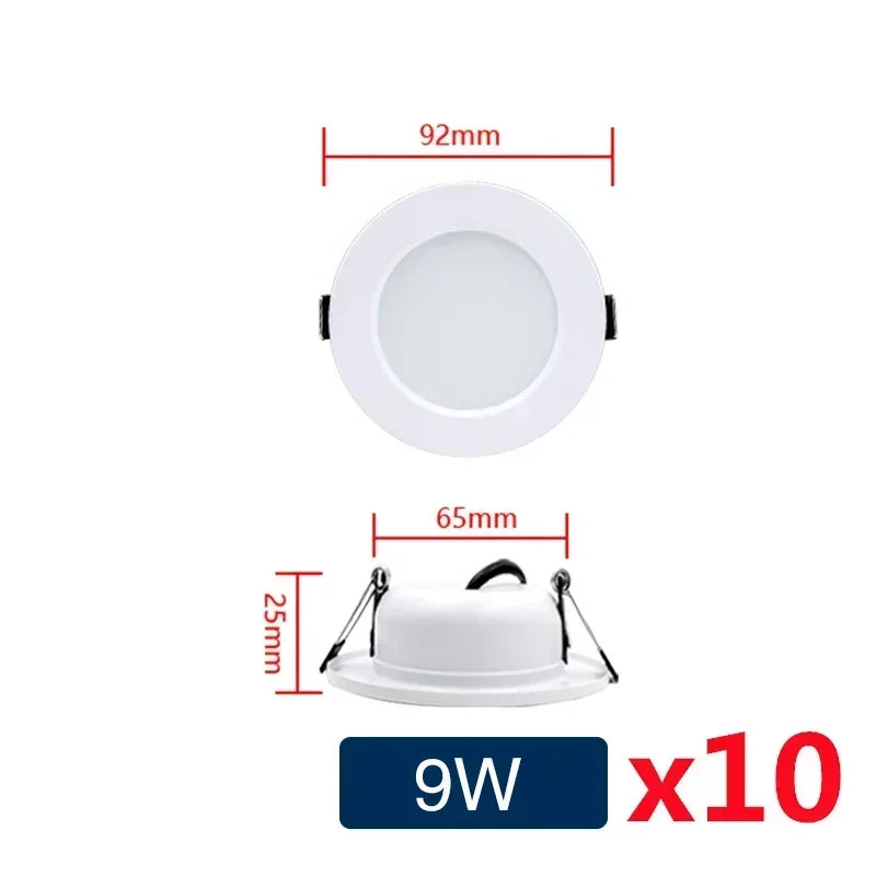 LED Downlight 10-Pack - White Recessed Ceiling Lights