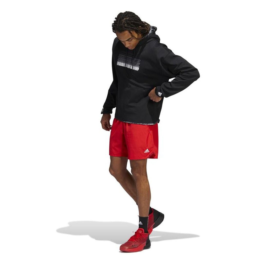 Adidas Men’s Hoodie – Classic Black Cotton-Blend Sweatshirt