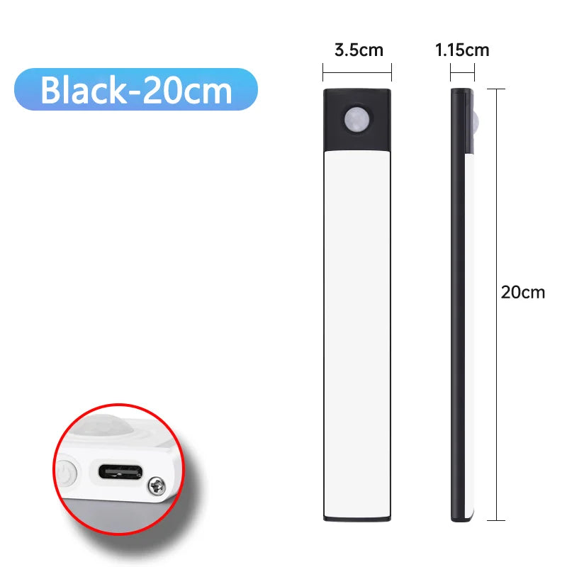 USB Rechargeable Motion Sensor LED Night Light – Under Cabinet, Closet & Wardrobe