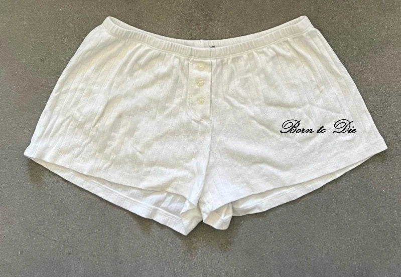 Grunge Gothic Y2K Shorts – Harajuku Letter Print Streetwear