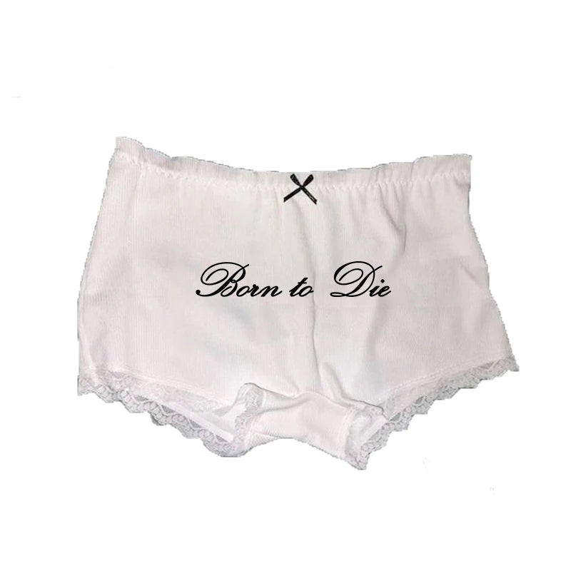 Grunge Gothic Y2K Shorts – Harajuku Letter Print Streetwear