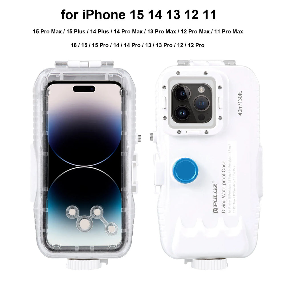 PULUZ 40m Waterproof Diving Case for iPhone - Underwater Housing