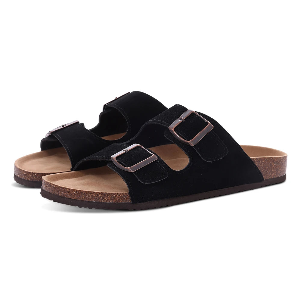 Comwarm Suede Mules - Cork Insole Clogs with Arch Support (Unisex)