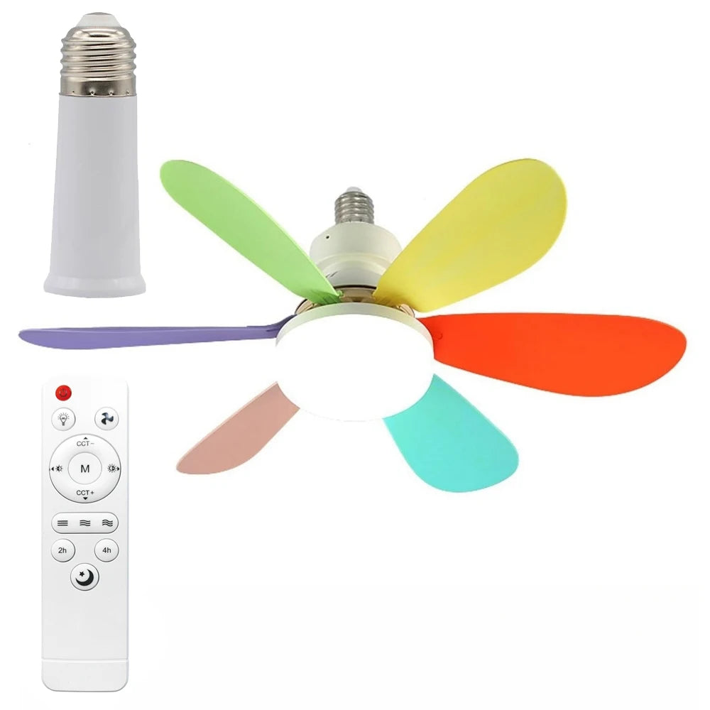 52cm LED Ceiling Fan with Light - 40W E27 Remote Control