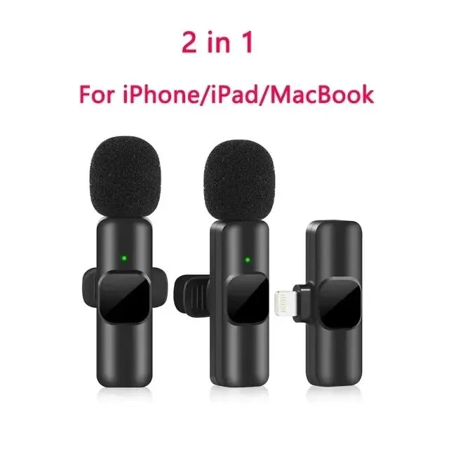 Wireless Lavalier Microphone – Clip-On Lav Mic for iPhone, Android & USB-C