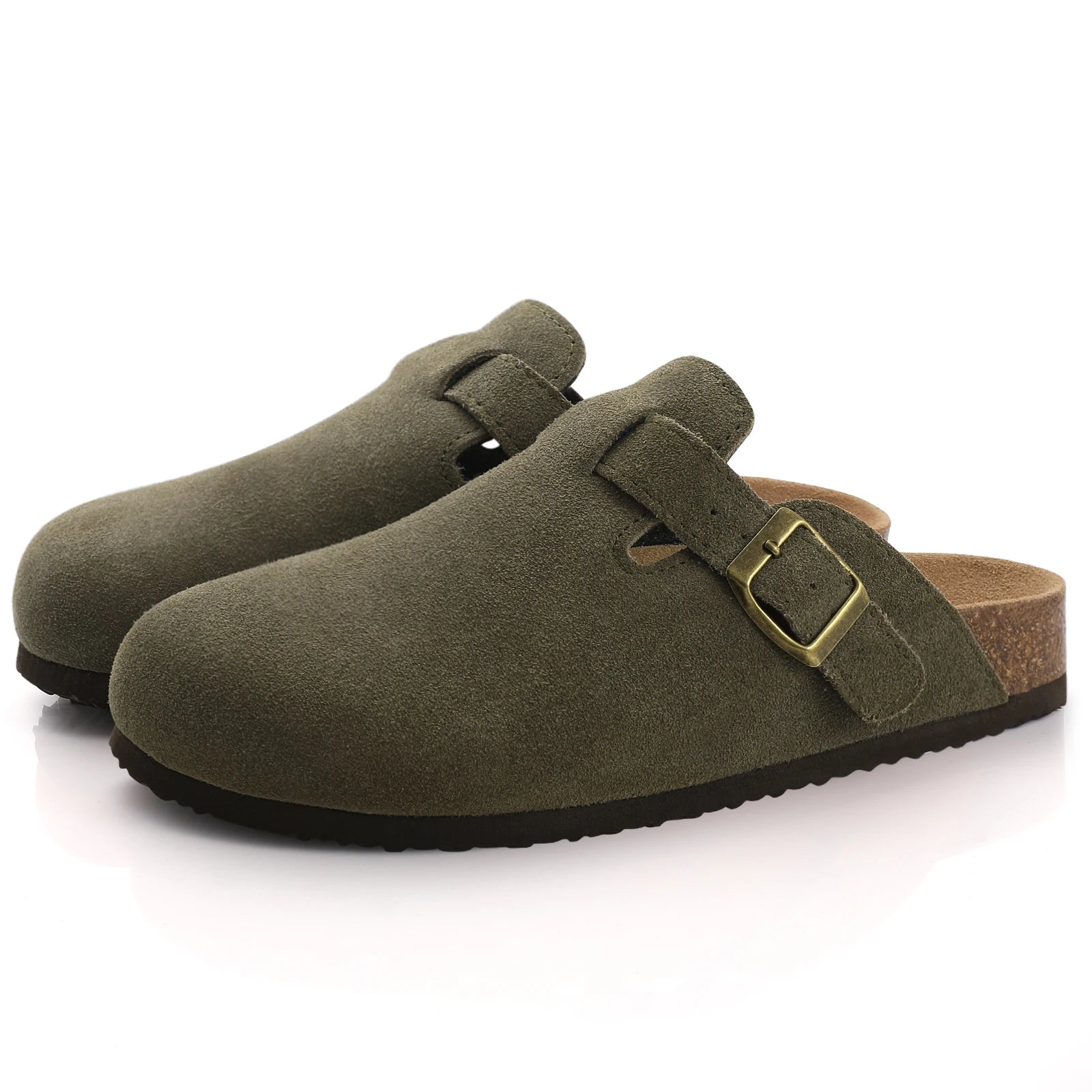 Comwarm Suede Mules - Cork Insole Clogs with Arch Support (Unisex)