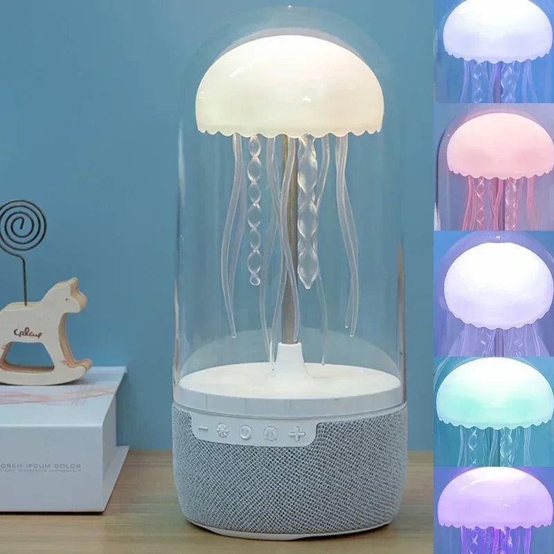 Jellyfish Lamp Bluetooth Speaker - Colorful LED Light & HiFi Stereo