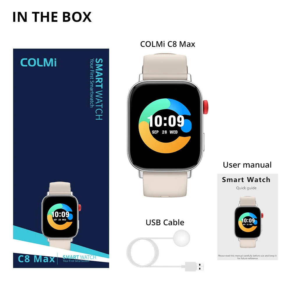 COLMI C8 Max Smart Watch with Voice Calling - 1.93" HD Display