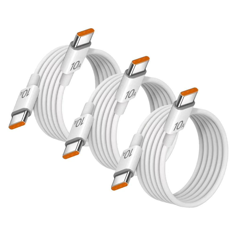 USB-C Fast Charging Cable 3-Pack – 10A 120W, Multiple Lengths