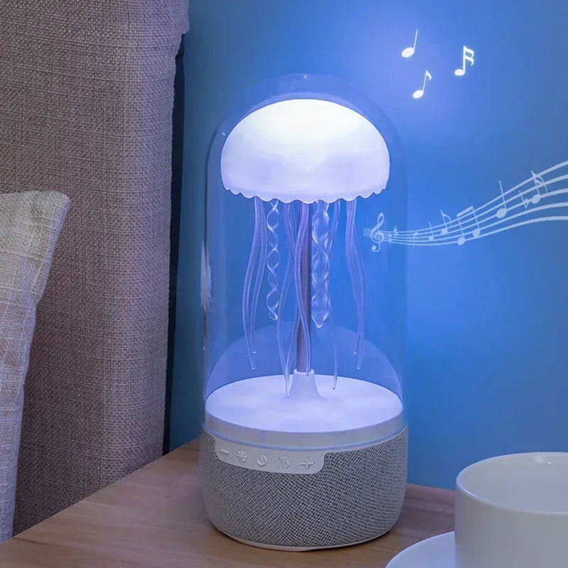 Jellyfish Lamp Bluetooth Speaker - Colorful LED Light & HiFi Stereo