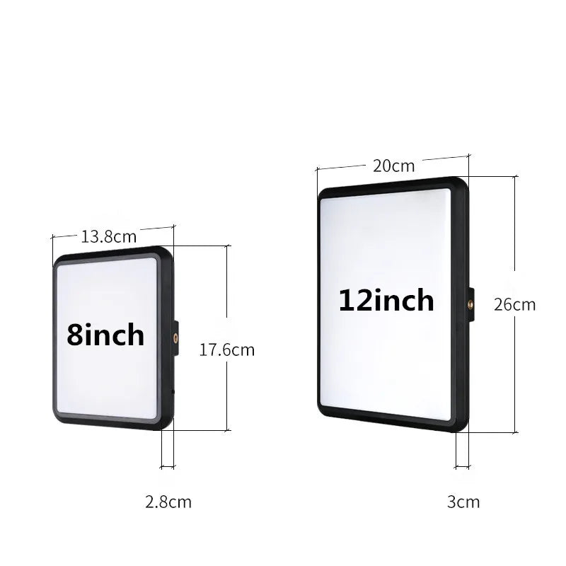 LED Video Panel Light - 8/12 Inch Photography Lighting