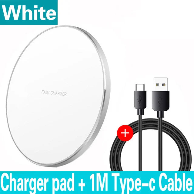 Fast Wireless Charger Pad – Qi Charging Station for iPhone & Samsung