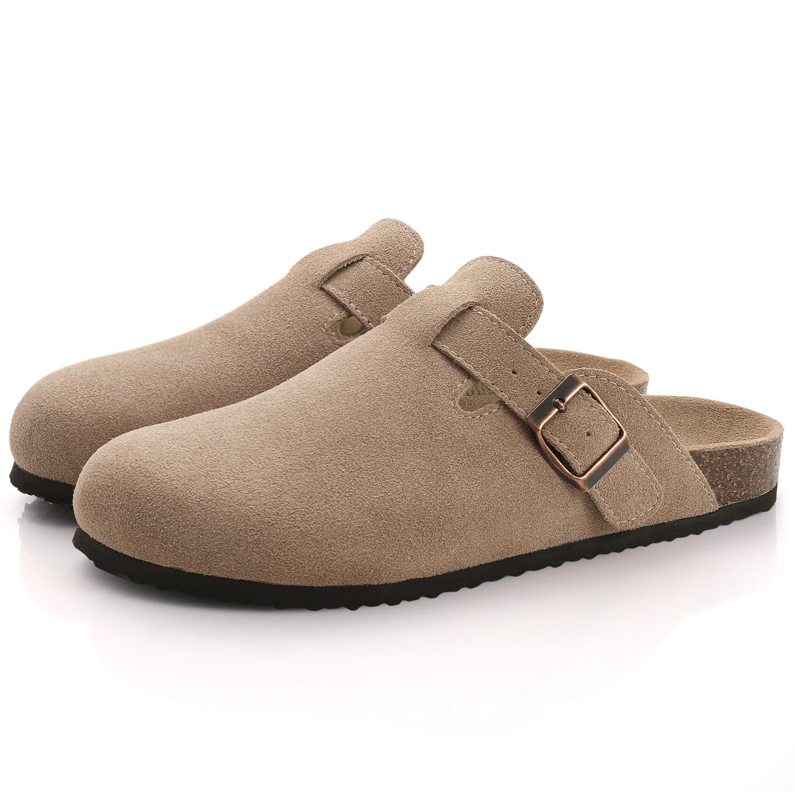 Comwarm Suede Mules - Cork Insole Clogs with Arch Support (Unisex)