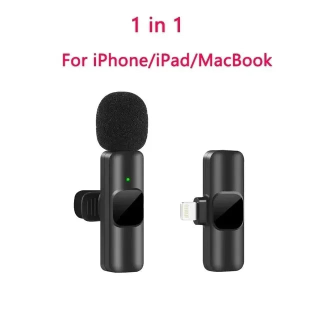 Wireless Lavalier Microphone – Clip-On Lav Mic for iPhone, Android & USB-C