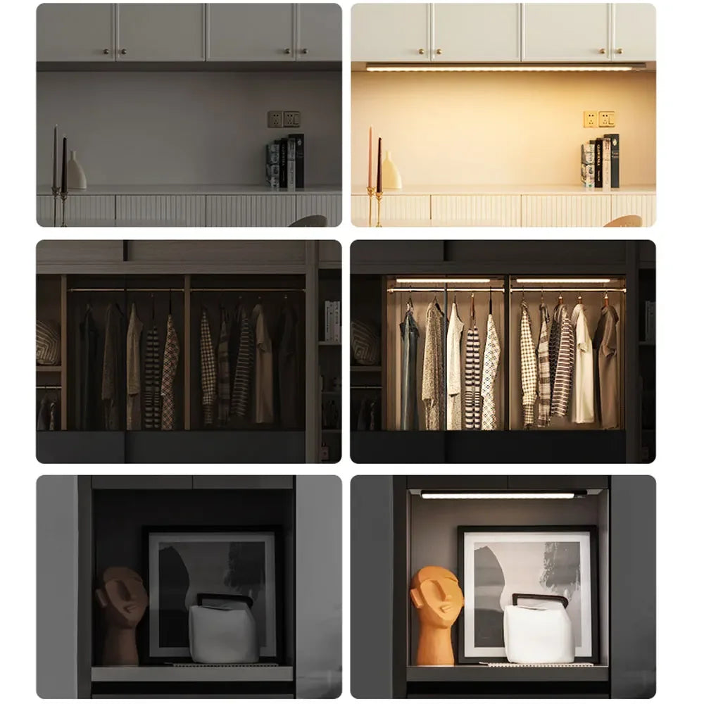USB Rechargeable Motion Sensor LED Night Light – Under Cabinet, Closet & Wardrobe