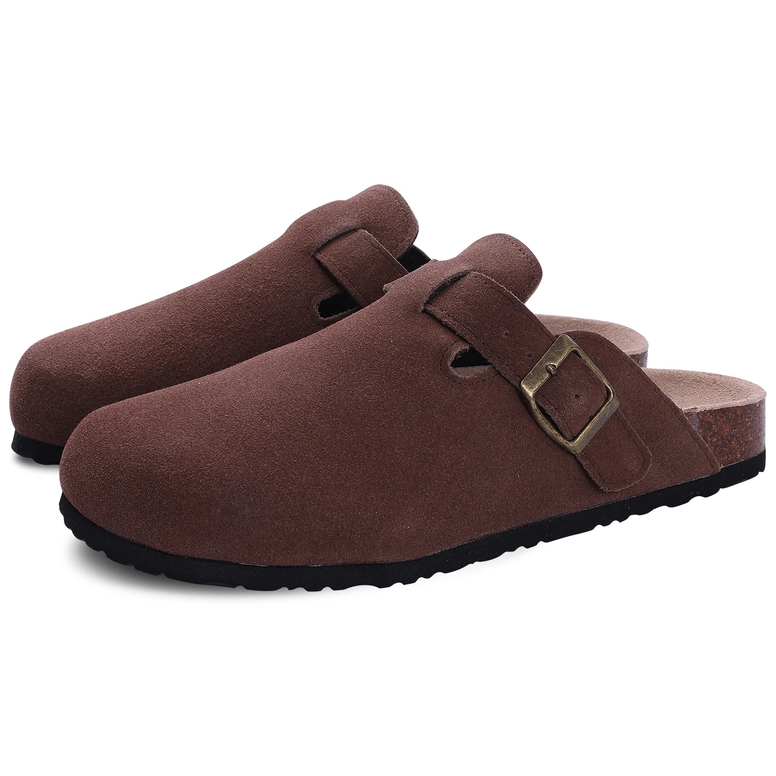Comwarm Suede Mules - Cork Insole Clogs with Arch Support (Unisex)