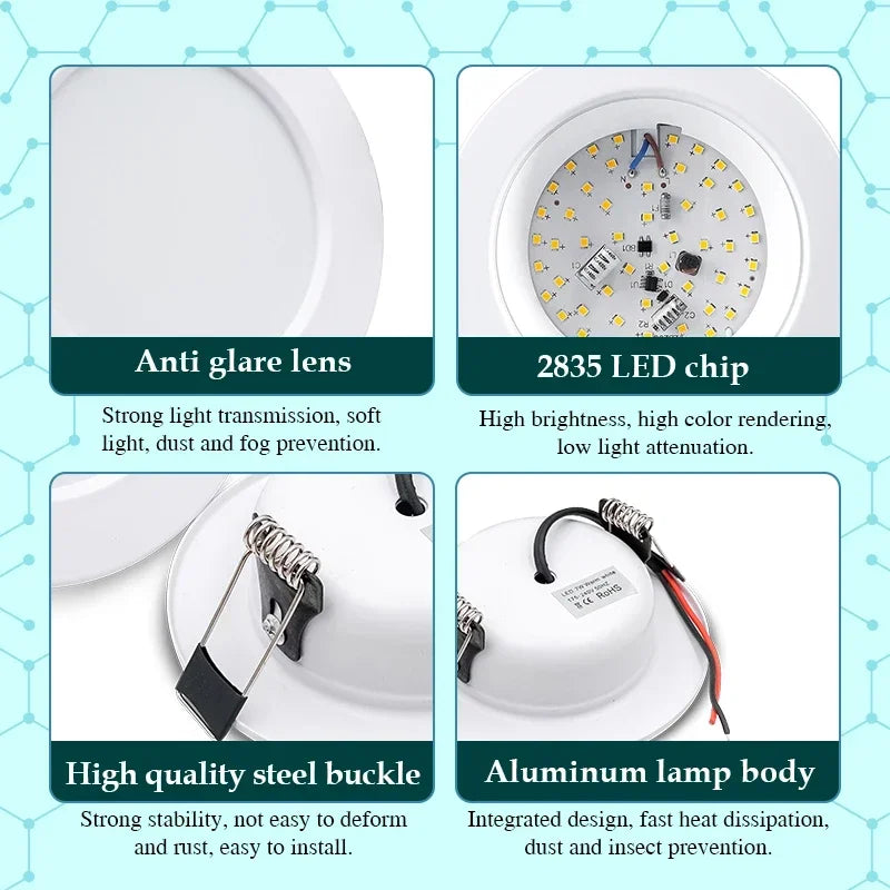 LED Downlight 10-Pack - White Recessed Ceiling Lights