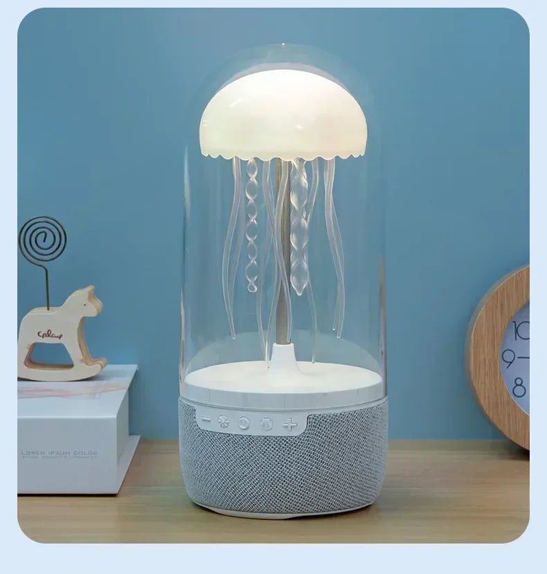 Jellyfish Lamp Bluetooth Speaker - Colorful LED Light & HiFi Stereo