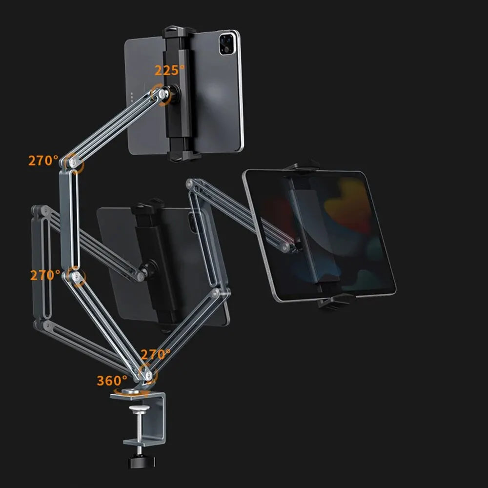 Adjustable Aluminum Tablet Stand for Desk & Bed (4-12.9")