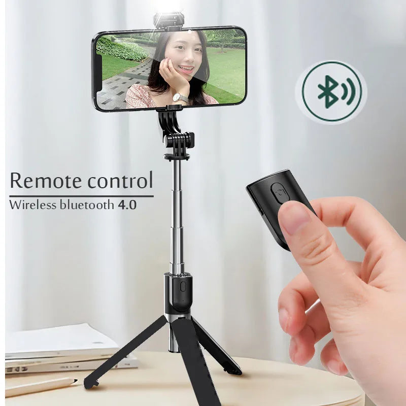 Bluetooth Selfie Stick with Tripod & LED Light - 103cm
