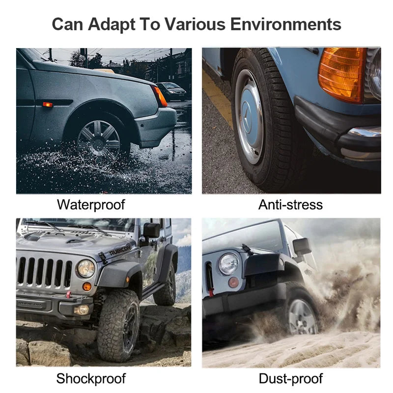 Smart TPMS Tire Pressure Monitor System | 4 Wireless Sensors & Solar Display