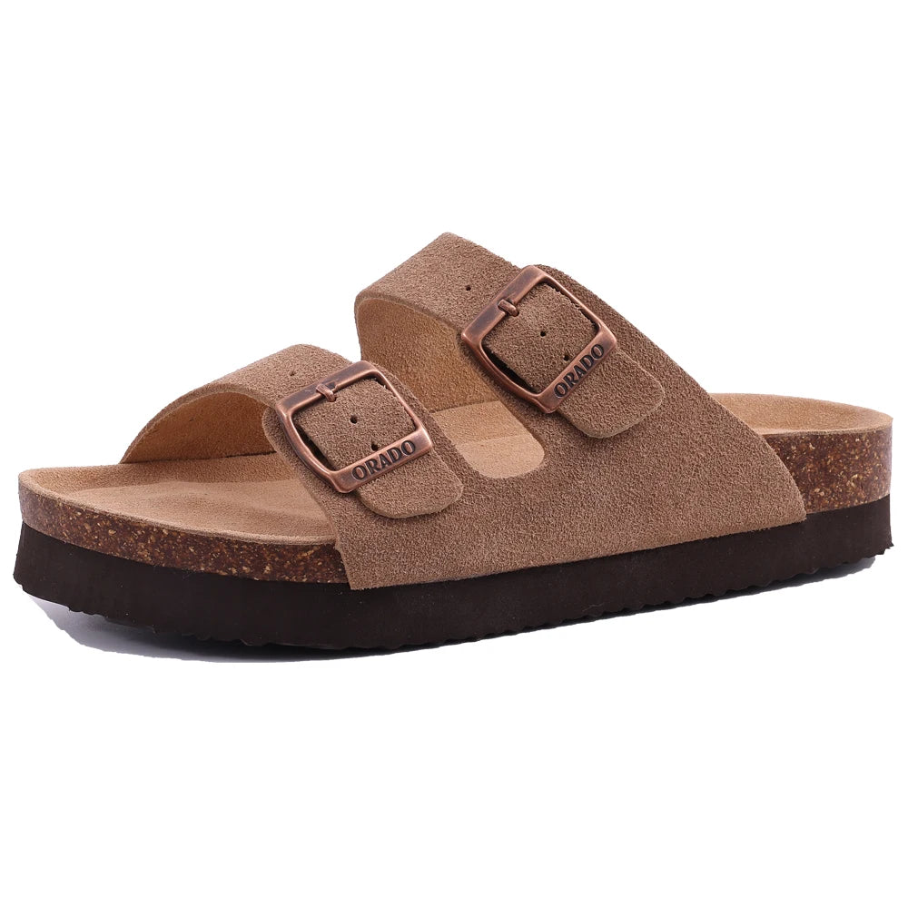 Comwarm Suede Mules - Cork Insole Clogs with Arch Support (Unisex)