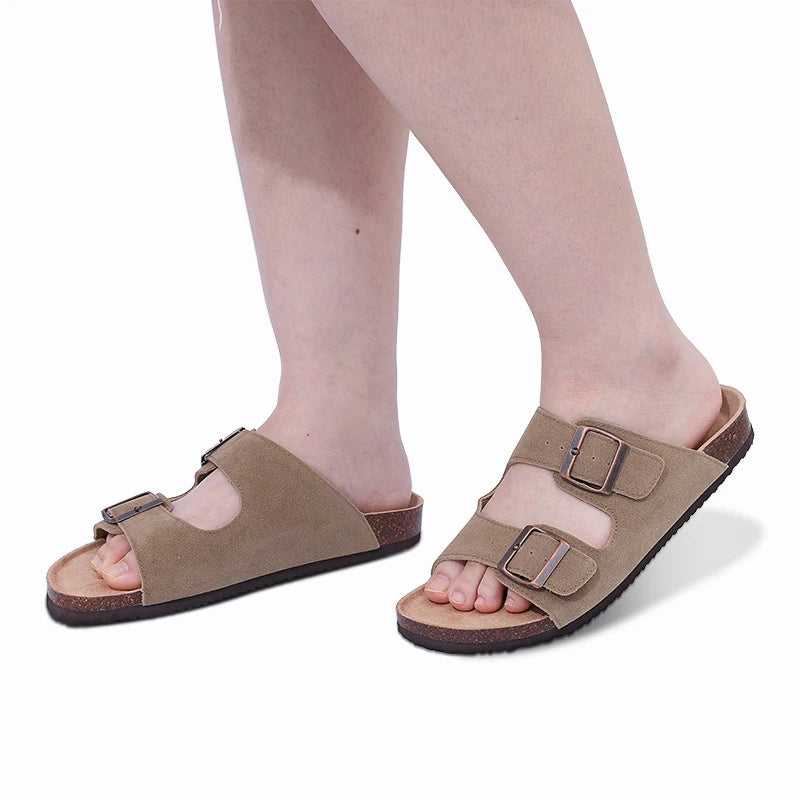 Comwarm Suede Mules - Cork Insole Clogs with Arch Support (Unisex)